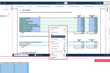 Modify Tables Extracted from PDF Documents with Altair® Monarch®