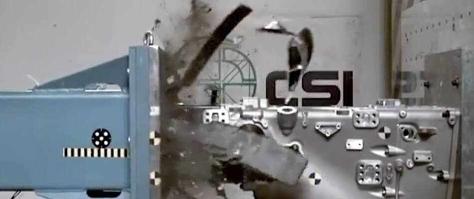 Prediction of the ultimate failure behavior of a continuous fiber reinforced component with Altair Radioss.