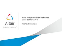 Multi-Body Simulation - Americas ATC 2015 Workshop
