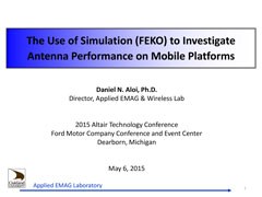 The Use of Suimulation (FEKO) to Investigate Antenna Performance on Mobile Platforms