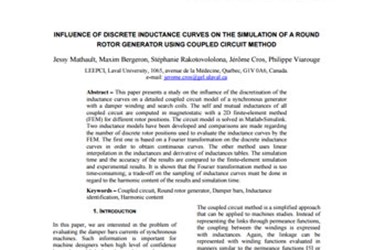 Influence of Discrete Inductance Curves on the Simulation of Round Rotor Generator Using Coupled Circuit Method