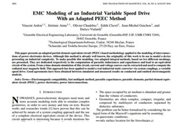 EMC Modeling of an Industrial Variable Speed Drive With an Adapted PEEC Method