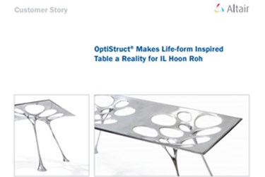 OptiStruct® Makes Life-form Inspired Table a Reality for IL Hoon Roh