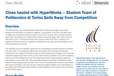 Close Hauled with Hyperworks - Student Team of Politecnico di Torino Sails Away from Competition