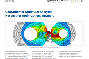 OptiStruct for Structural Analysis: Not Just for Optimizations Anymore