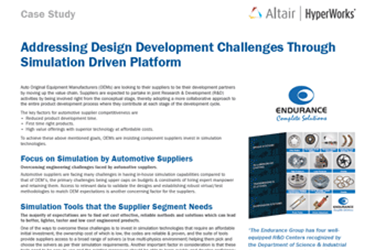 Addressing Design Development Challenges Through Simulation Driven Platform