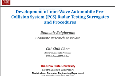 Development of mm-Wave Automobile Pre-Collision System (PCS) Radar Testing Surrogates and Procedures