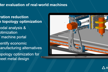 Faster evaluation of real-world machines -  Vibration Reduction with topology optimization