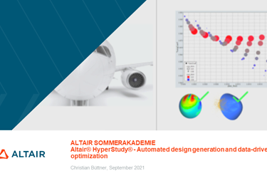 Altair® HyperStudy® - Automated design generation and data-driven optimization